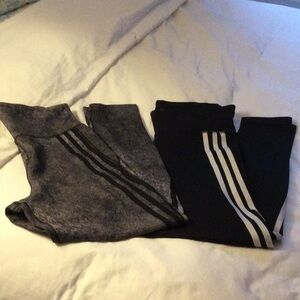 2 pairs Adidas women’s workout leggings medium